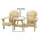 Huntsville Adirondack lite bord mellom stolene. Hvit Cedertre. thumbnail