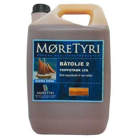 Møretyri Båtolje 2 Toppstrøk Lys. 5 Ltr 