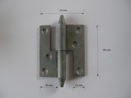 Vindushengsel m konisk knopp 1870-1935. Varmgalvanisert 3 1/2 ''.