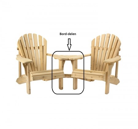 Huntsville Adirondack bord mellom stoler fast utgave - Sedertre