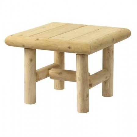 Lakewood Log kaffebord 61 x 61 cm - Hvit Sedertre