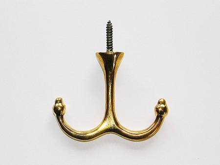 Ankerkrok dobbel, messing.