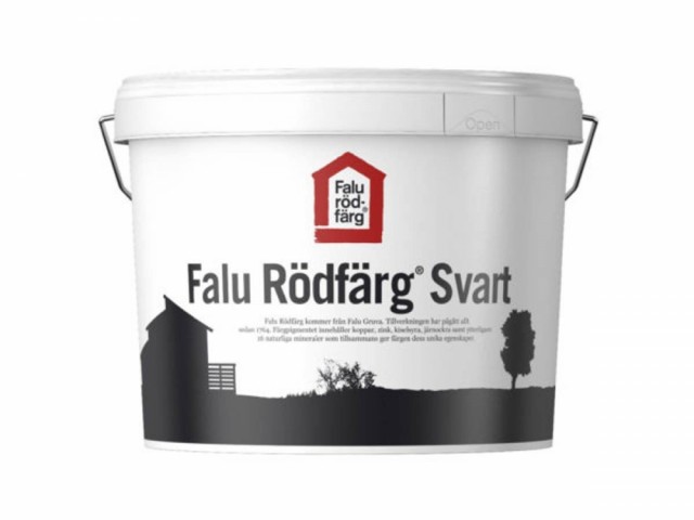 Falu rødfarge Svart
