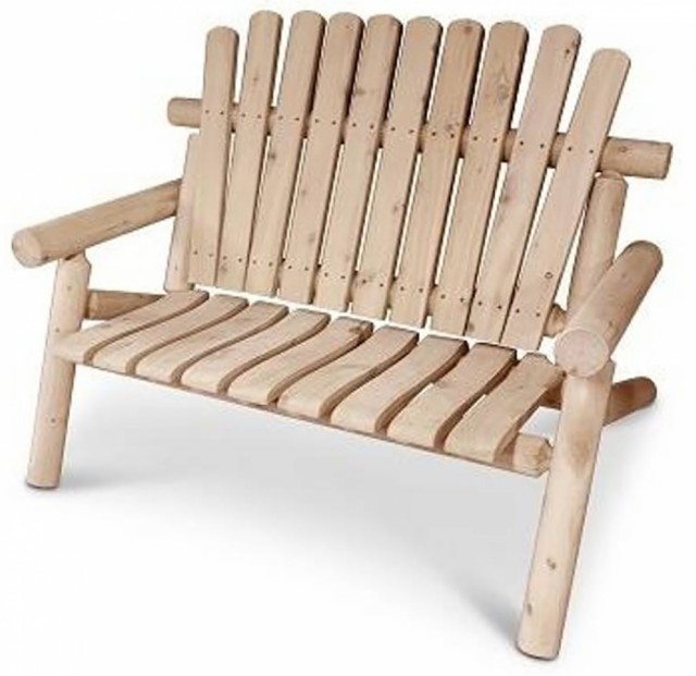 Lakewood Log Loveseat - Hvit Sedertre